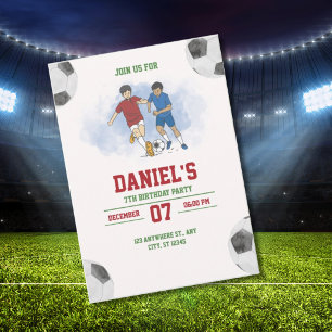 Modèle d'invitation d'anniversaire de football pou