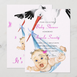 Modèle d'invitation de Baby shower de transport de
