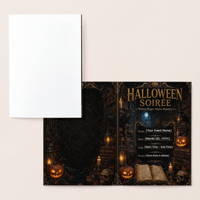 Modèle d'invitation de gala Halloween | Gothique m (Affichage)