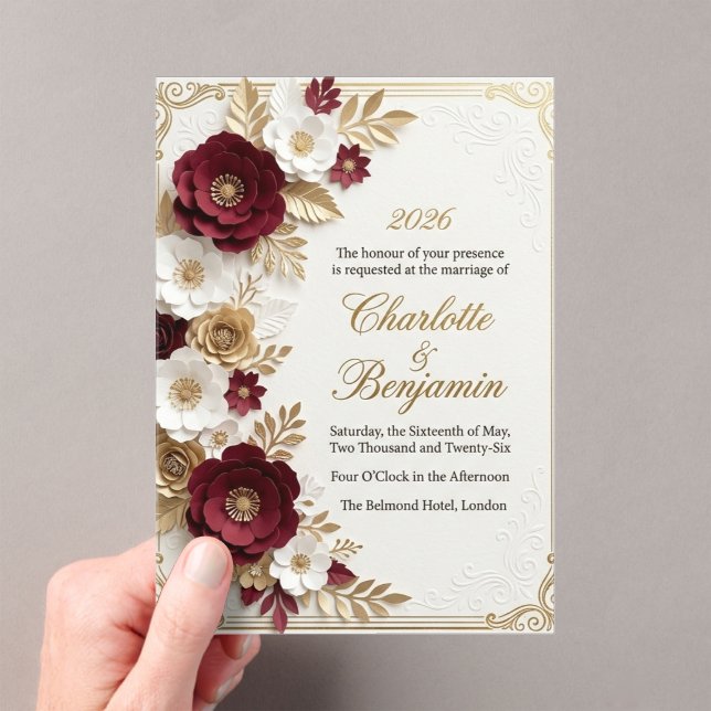 Modèle d'invitation de mariage de luxe (In situ (ordinateur de poche))