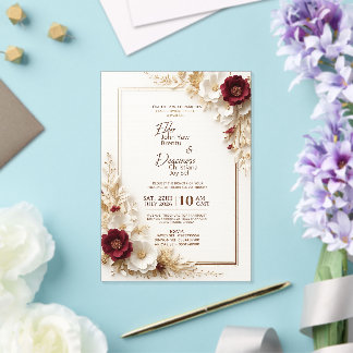 Modèle d'invitation de mariage minimaliste