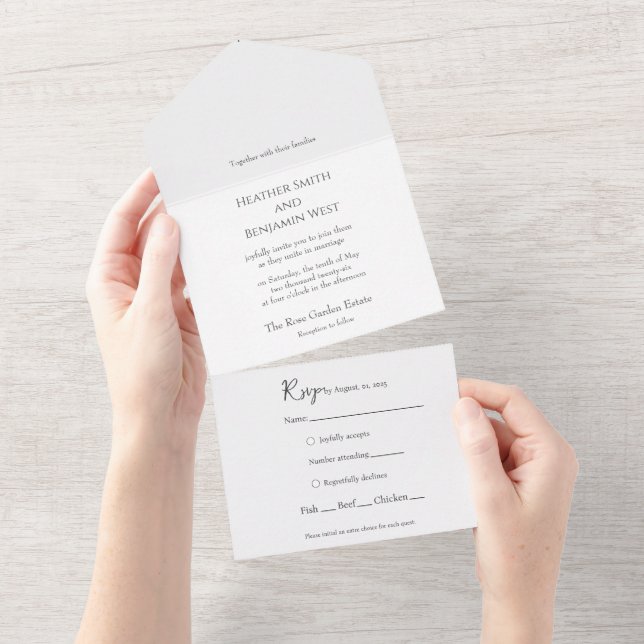 Modèle d'invitation de mariage tout-en-un (Déchirure)