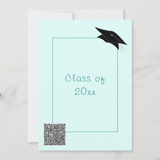 Modèle d'invitation de remise de diplômes avec cod (Dos)