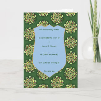 Modèle d'invitation élégant avec bouclier floral