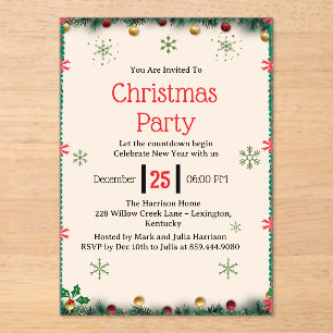 Modèle d'invitation moderne pour une fête de Noël