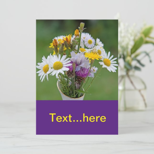 Modèle d'invitation par carte mariage (Debout devant)