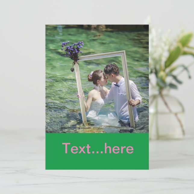 Modèle d'invitation pour carte de mariage (Debout devant)