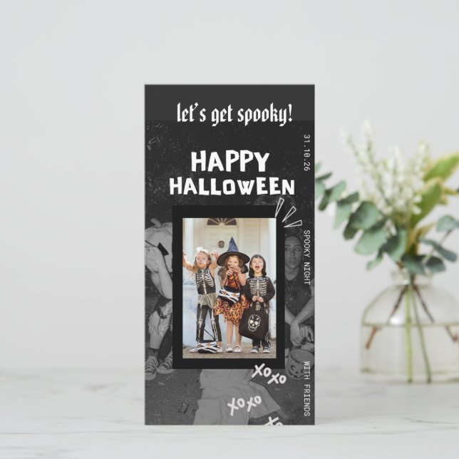 Modèle d'invitation pour une fête d'Halloween pour (Debout devant)