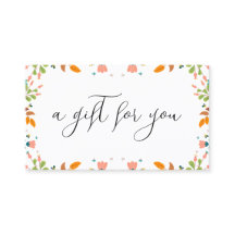 Modèle du certificat cadeau de frontière florale