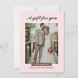 Modèle du certificat cadeau du photographe