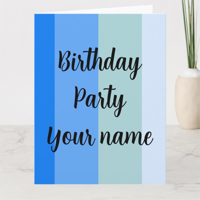 Modèle du nom de la fête d'anniversaire (Devant)