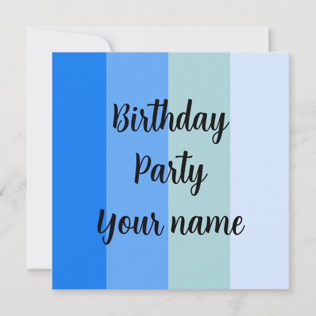 Modèle du nom de la fête d'anniversaire (Devant)