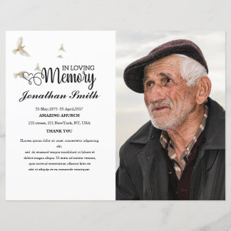 Modèle du programme funéraire de colombe blanche