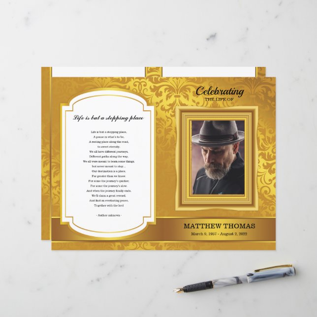 Modèle du Programme funéraire d'or (Devant/Arrière en situation)