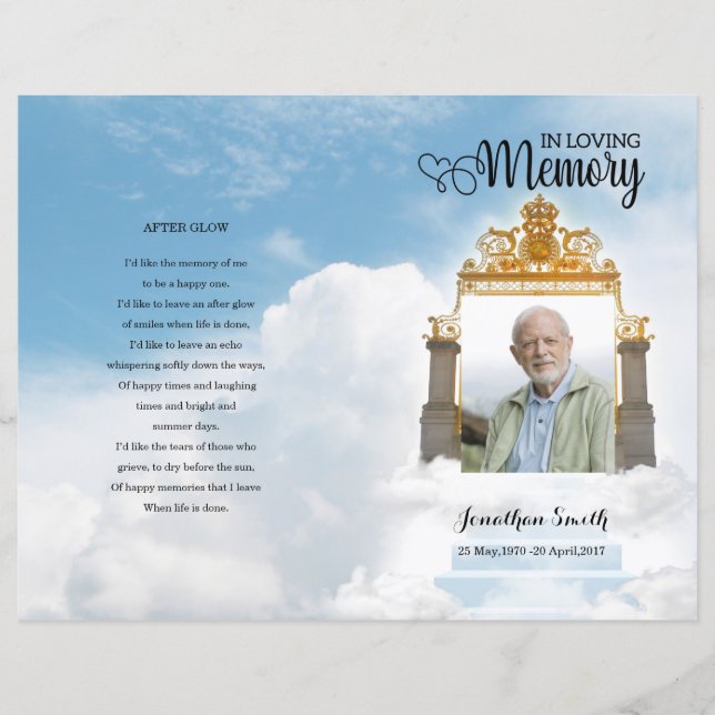 Modèle du programme funéraire Heaven gate (Devant)