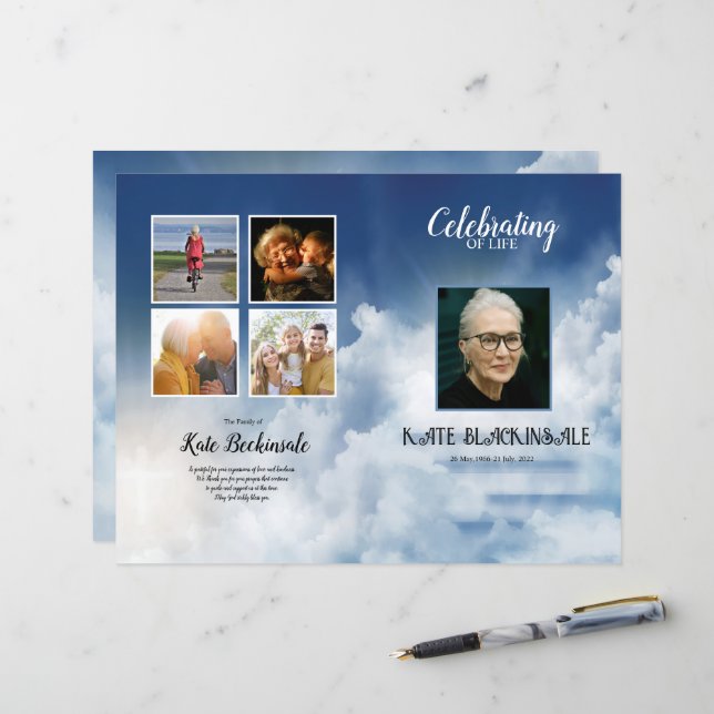 Modèle du programme funéraire Heaven Sky (Devant/Arrière en situation)