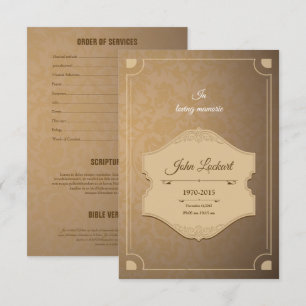 Modèle du programme funéraire imprimable