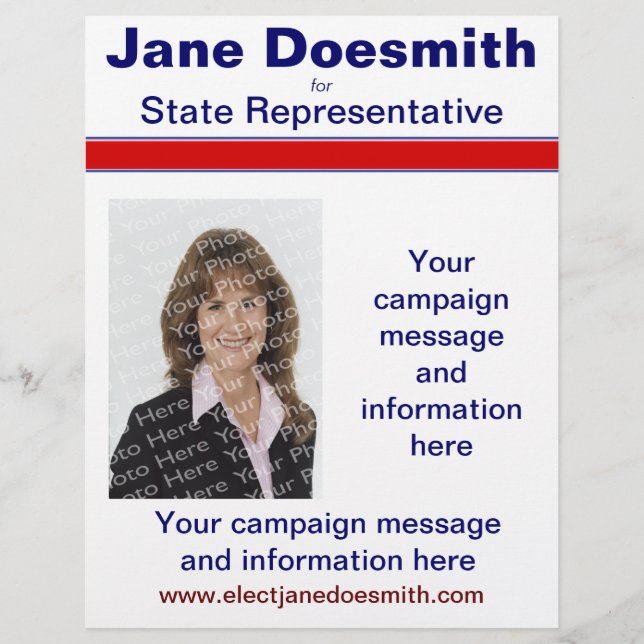 Modèle du prospectus de campagne électorale politi (Devant)