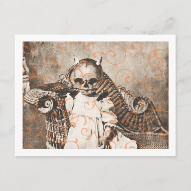Modèle éffrayant de carte postale Halloween (Devant)