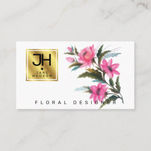 Modèle élégant de carte de visite Flower