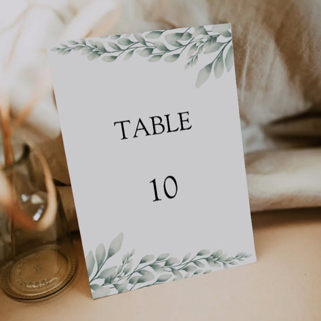 Modèle Emerald Green Mariage Cartes de table (Emerald Green Wedding Table Cards Template)