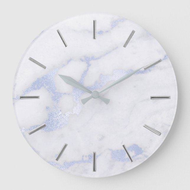 modèle en pierre de marbre faux bleu grand horloge (Recto)