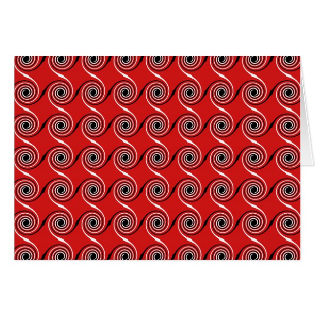 Modèle en spirale rouge et noir et blanc de remous (Devant Horizontal)