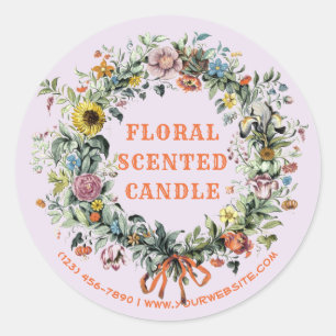 Modèle Étiquette à bougie parfumée maison