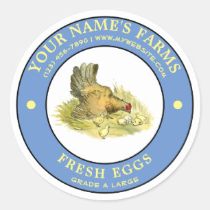Modèle Étiquette aux oeufs frais
