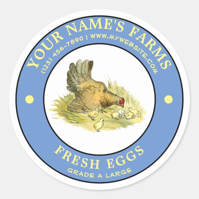 Modèle Étiquette aux oeufs frais (Devant)