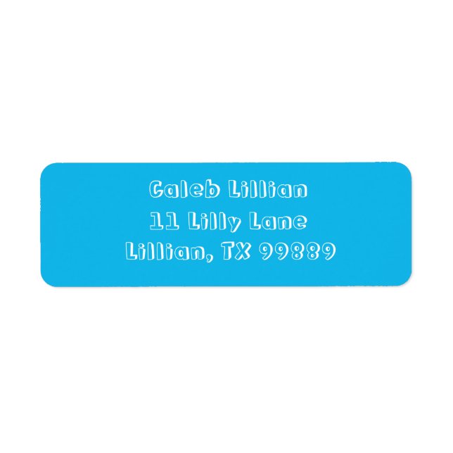 Modèle Étiquette de adresse bleu Pool Party (Devant)