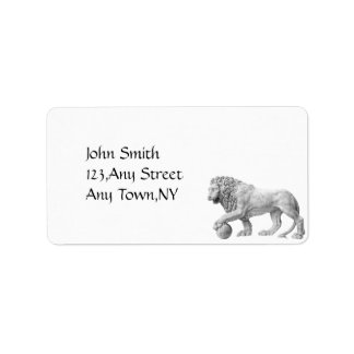 Modèle Étiquette de adresse de Lion de marbre