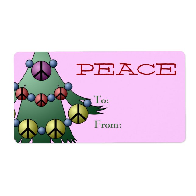 Modèle Étiquette de balise cadeau vers/de l'arbre  (Devant)