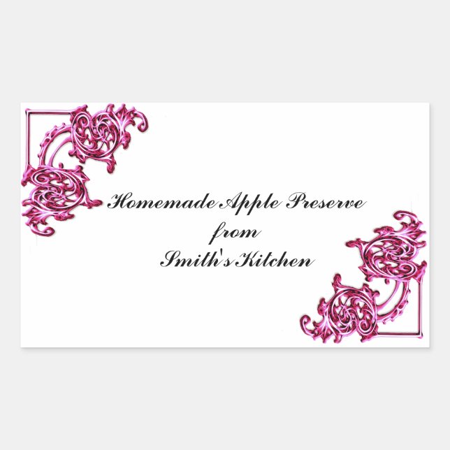 Modèle étiquette de produits maison - autocollants (Devant)