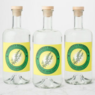 Modèle Étiquette de vinaigre de Herbe vintage fait