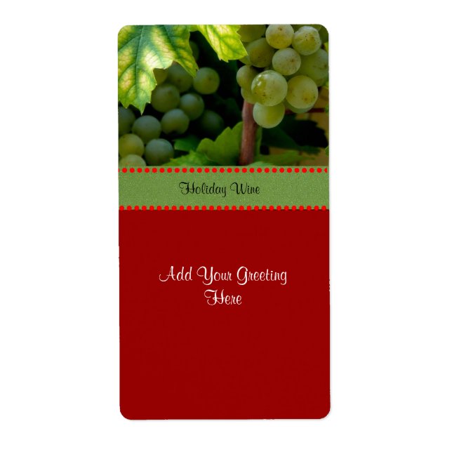 Modèle Étiquette Vins de vacances, Personnaliser (Devant)