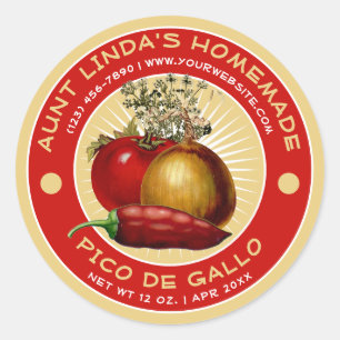 Modèle Étiquette vintage maison Pico De Gallo