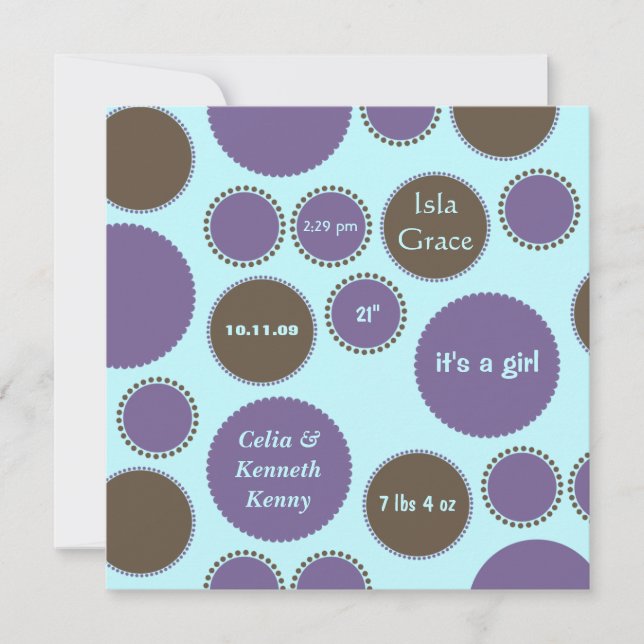 Modèle Faire-part bébé (Devant)