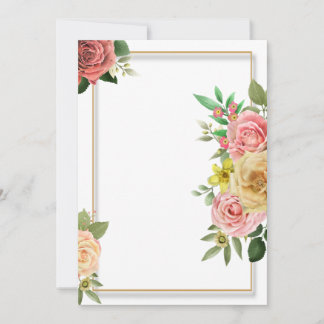 Modèle faire-part de mariage à fleurs colorées