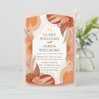 Modèle Faire-part de mariage Boho Terracotta