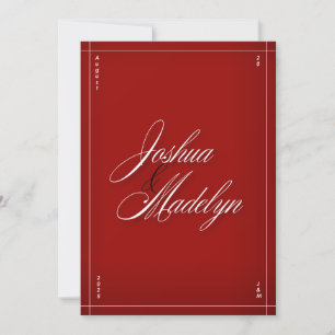 Modèle Faire-part de mariage moderne rouge
