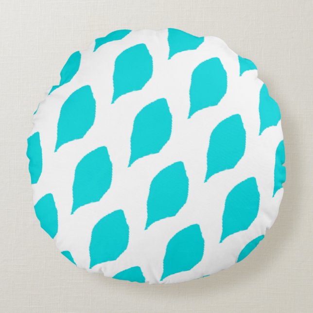 Modèle feuille Menthol Coussin rond (Devant)