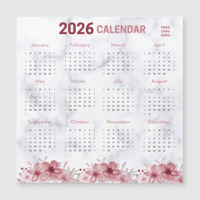 Modèle Fleur 2026 Design de fleurs violettes avec  (Devant)