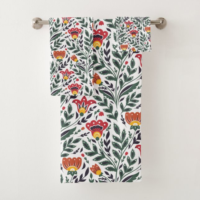 Modèle floral art populaire (En situation)