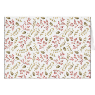 Modèle floral avec baies