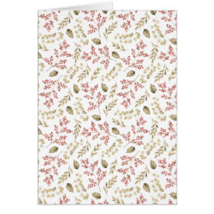 Modèle floral avec baies
