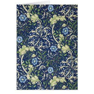 Modèle floral bleu