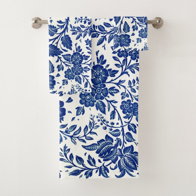 Modèle floral bleu (En situation)
