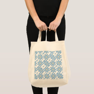 Modèle floral bleu - Sac fourre-tout