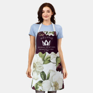 Modèle Floral Bourgogne - Tablier personnalisé